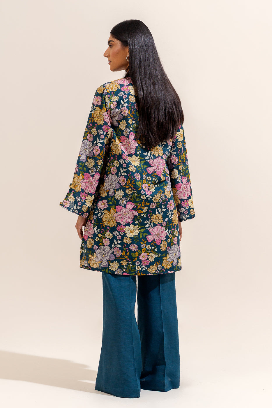 2 Piece Embroidered Khaddar Suit-Majestic Teal (Unstitched)