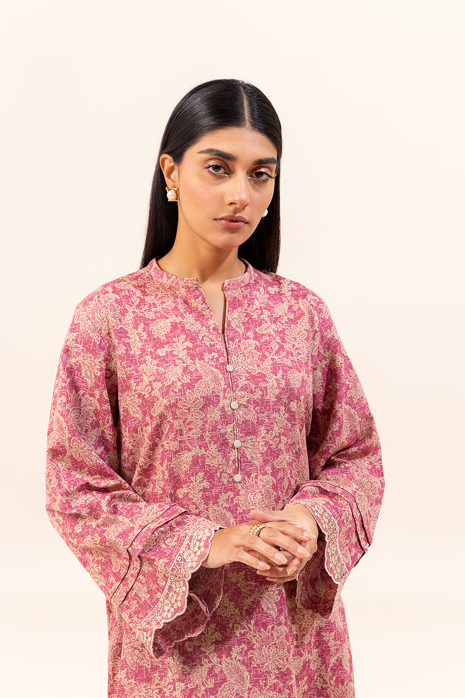 2 Piece Embroidered Khaddar Suit-Cardinal Gleam (Unstitched)