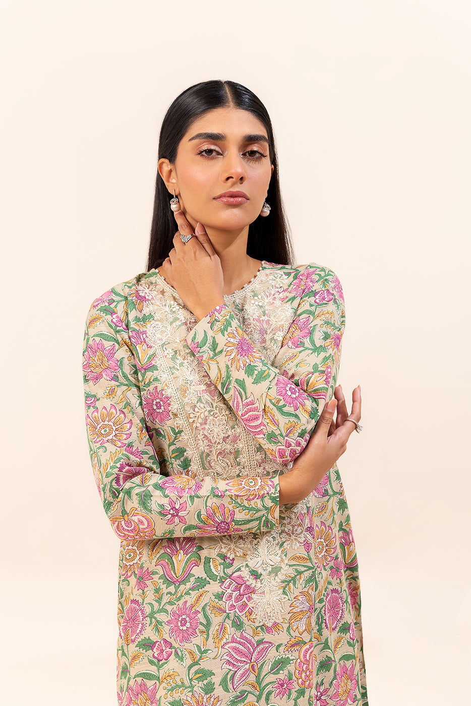 2 Piece Embroidered Khaddar Suit-Celestial Orchid (Unstitched)