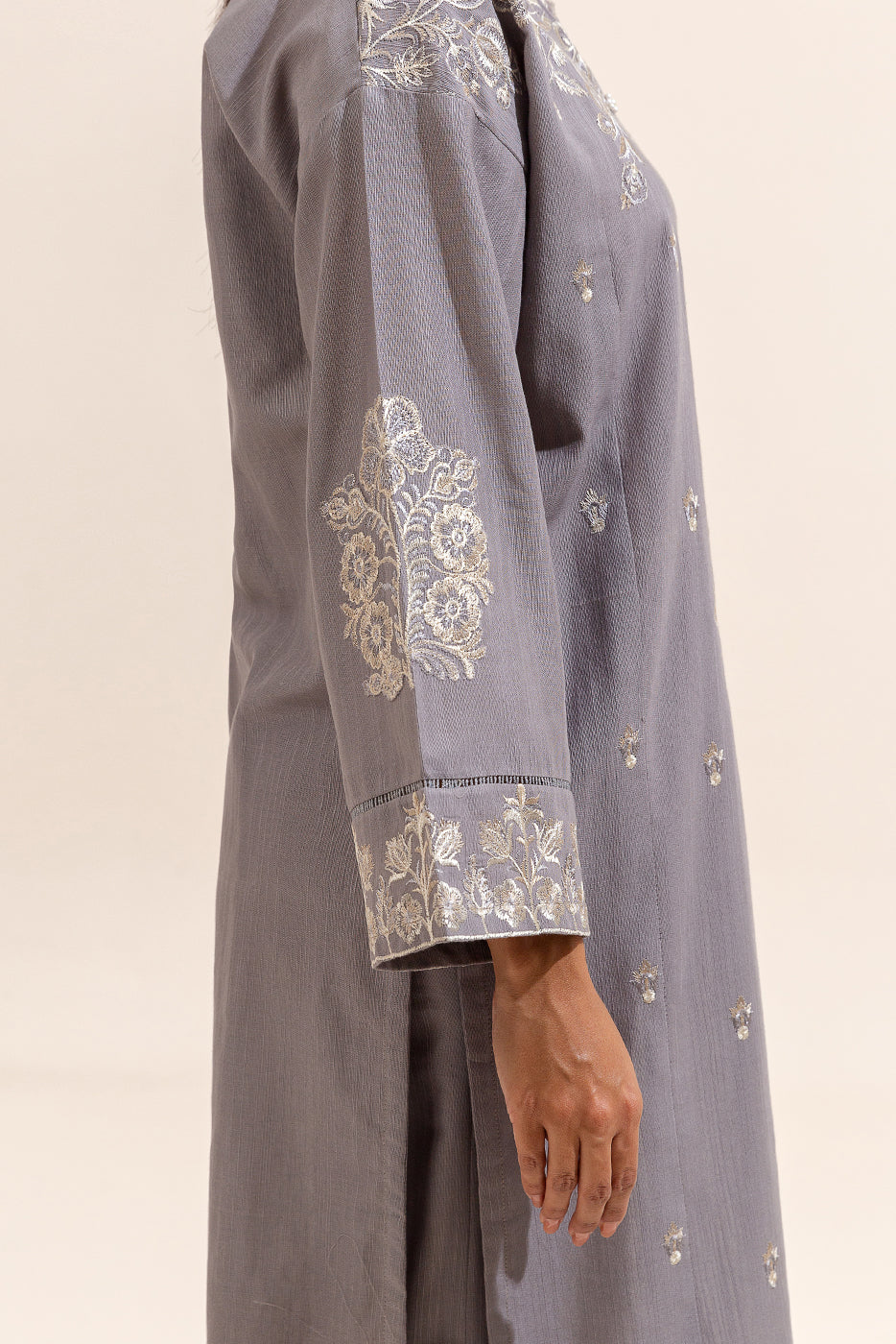 2 Piece Embroidered Khaddar Suit-Persian Pearl (Unstitched)