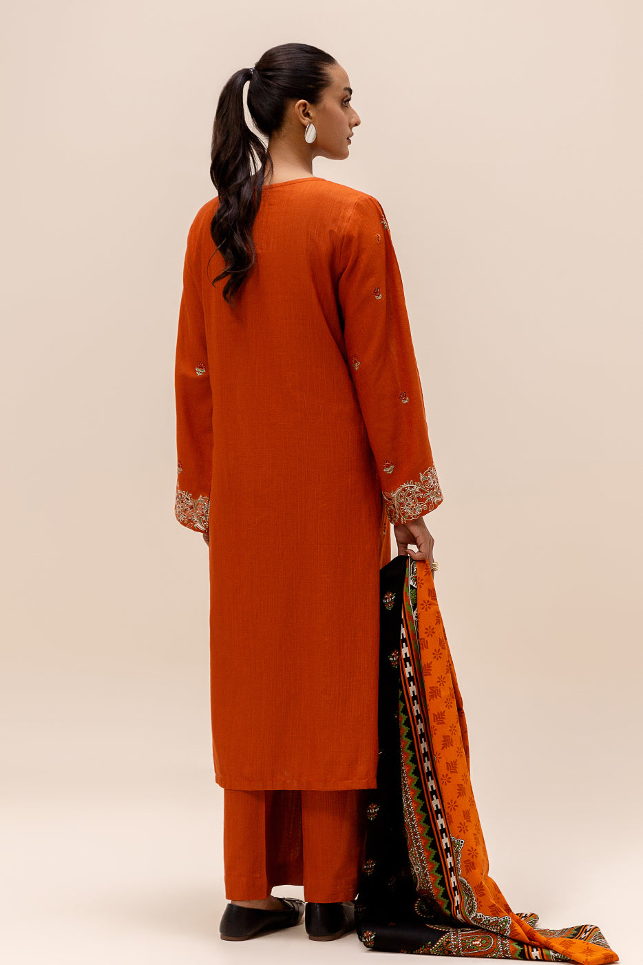 3 Piece Embroidered Khaddar Suit-Sedona Drape (Unstitched)