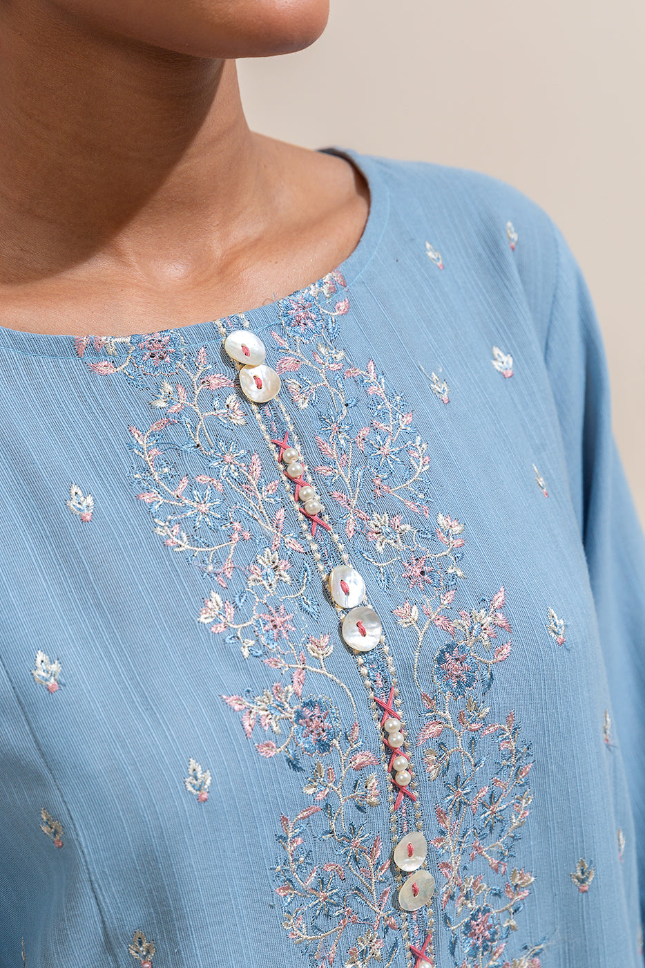 3 Piece Embroidered Khaddar Suit-Sheer Bliss (Unstitched)