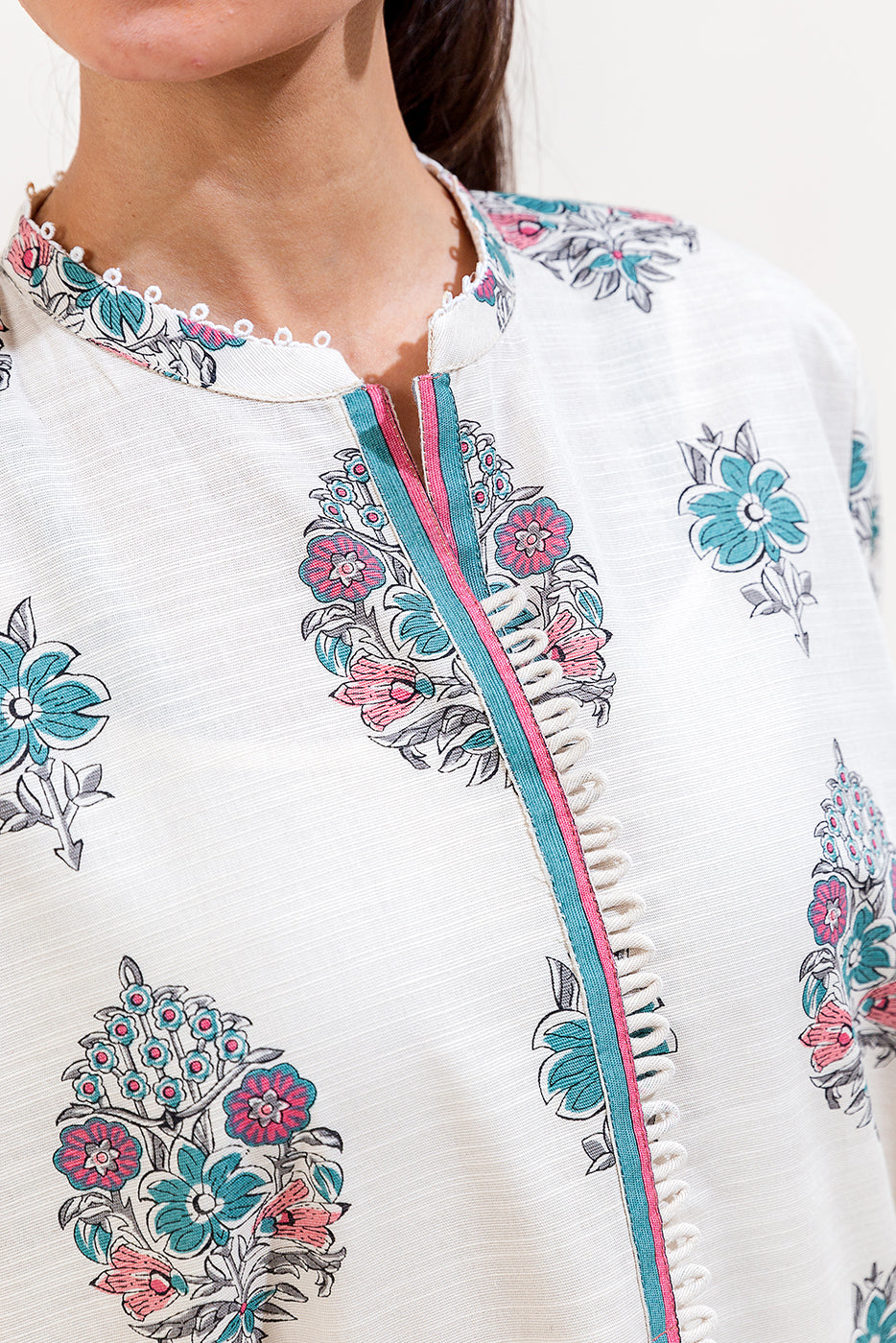 3 Piece Printed Khaddar Suit-Spruce Bliss (Unstitched)