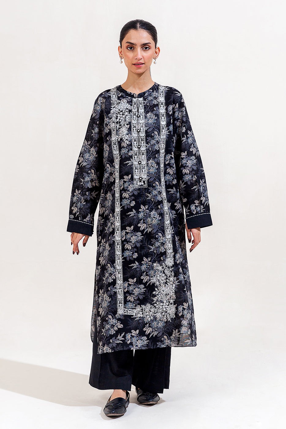 2 Piece Embroidered Khaddar Suit-Mystic Dusk (Unstitched)
