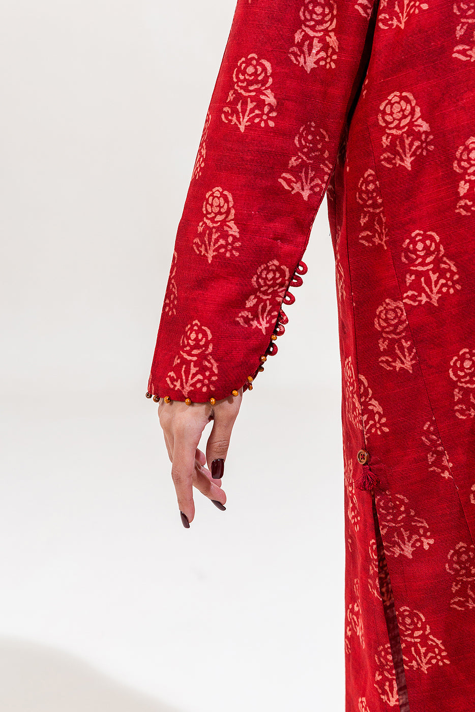 2 Piece Embroidered Khaddar Suit-Scarlet Gem (Unstitched)