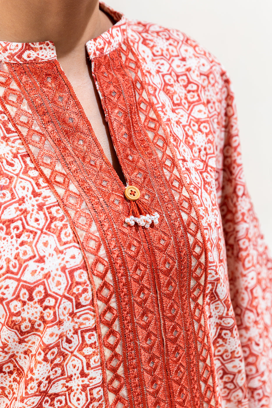 2 Piece Embroidered Khaddar Suit-Rustic Mosaic (Unstitched)