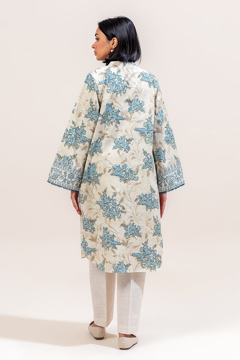 2 Piece Embroidered Khaddar Suit-Cerulean Bunch (Unstitched)