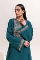 2 Piece Embroidered Khaddar Suit-Purssian Fok (Unstitched)