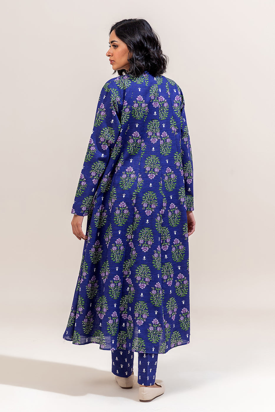 2 Piece Printed Khaddar Suit-Berry Garden (Unstitched)