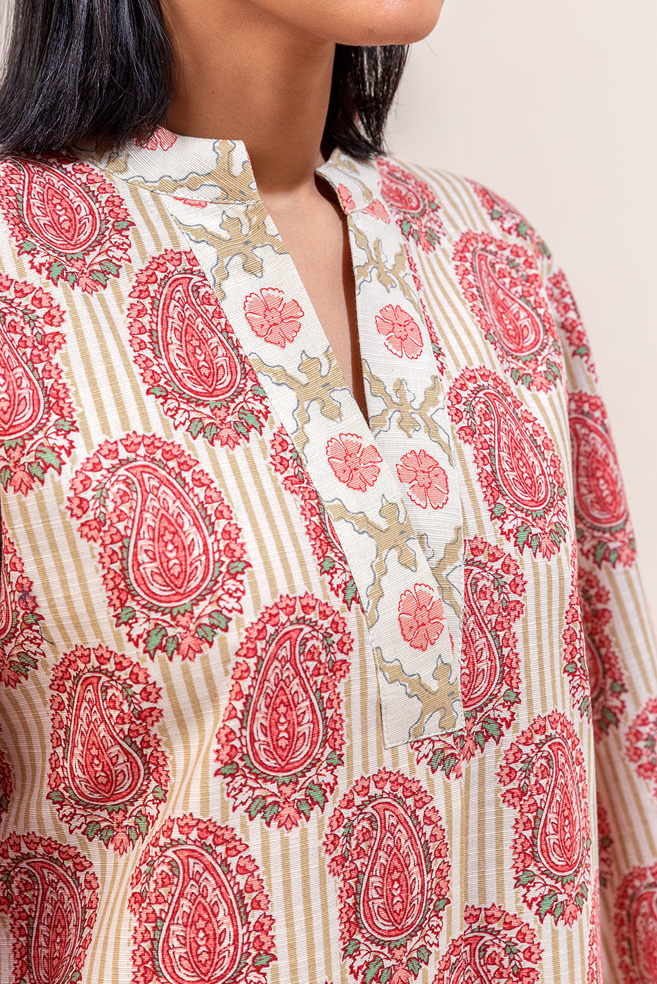 2 Piece Printed Khaddar Suit-Majestic Fleck (Unstitched)