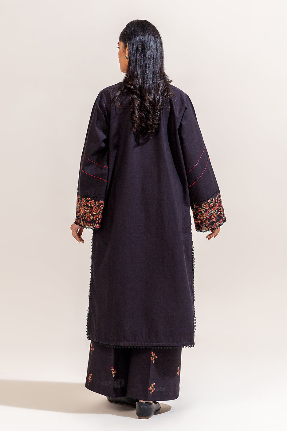 2 Piece Embroidered Khaddar Suit-Ebony Charm (Unstitched)
