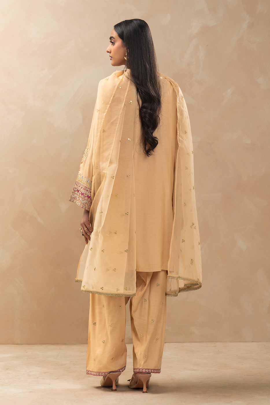 2 PIECE EMBROIDERED RAW SILK SUIT (LUXURY-PRET)
