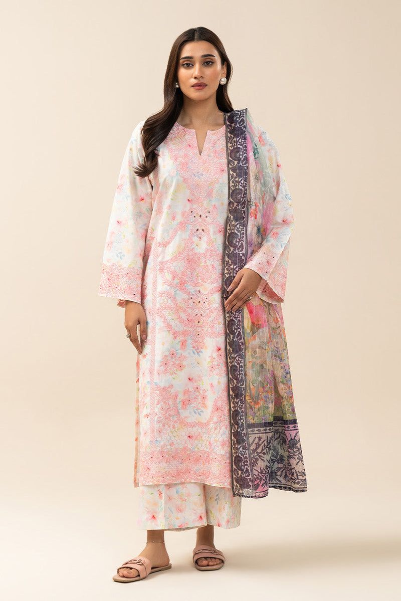 2 Piece Embroidered Cotton Viscose Suit (Pret)