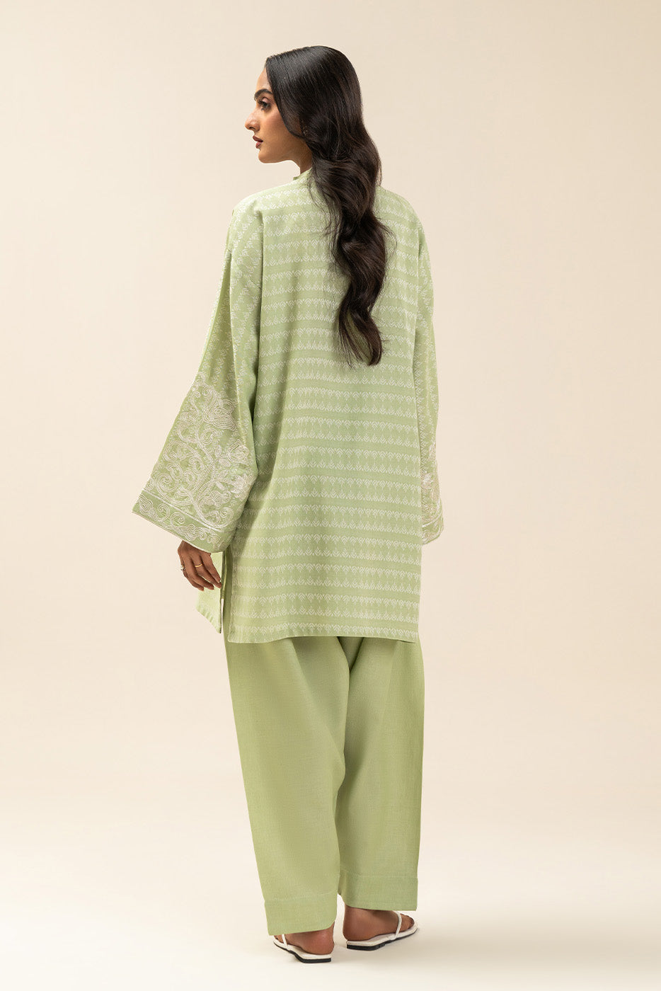 EMBROIDERED JACQUARD SHIRT (PRET)