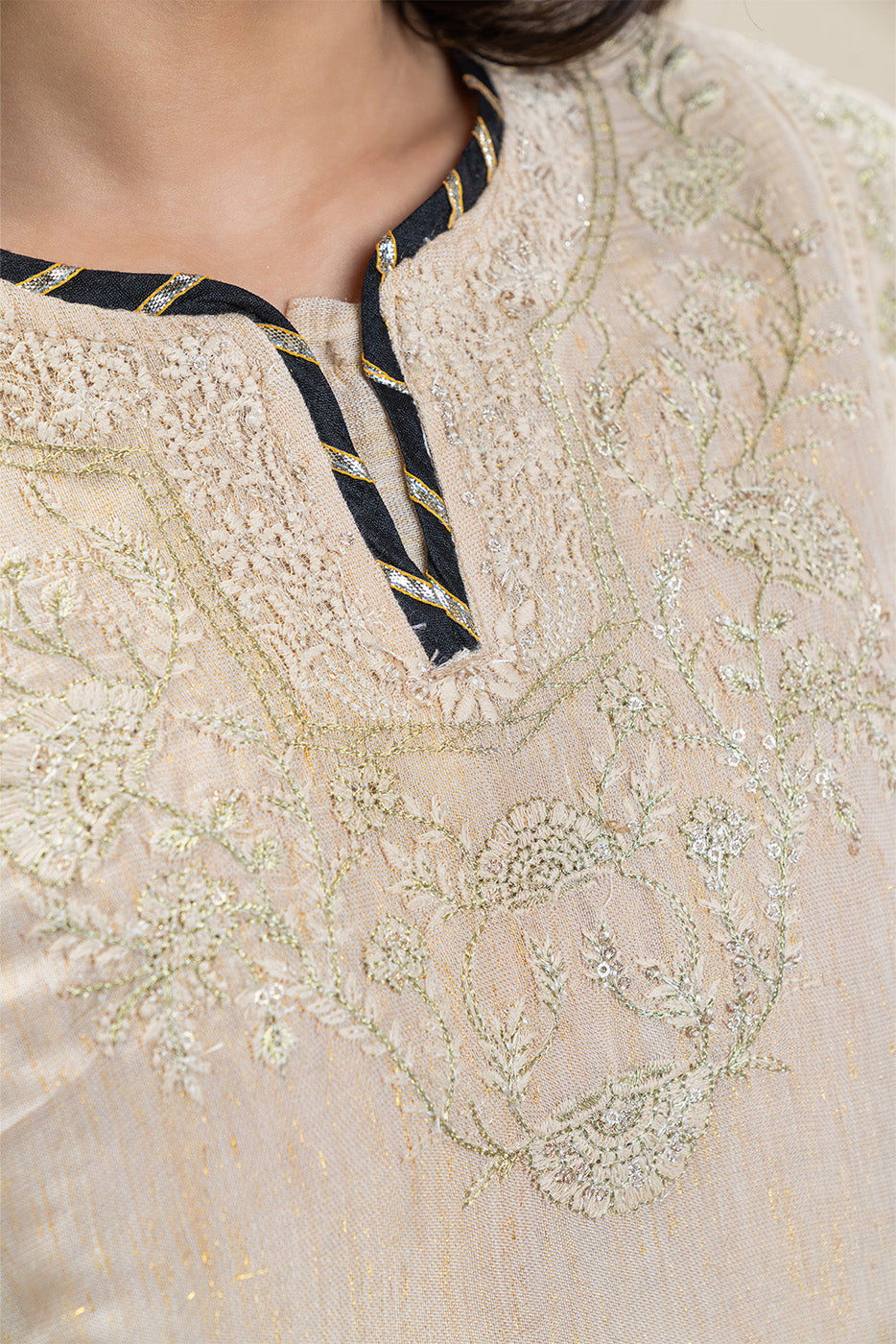 EMBROIDERED DYED SHIRT (PRET)