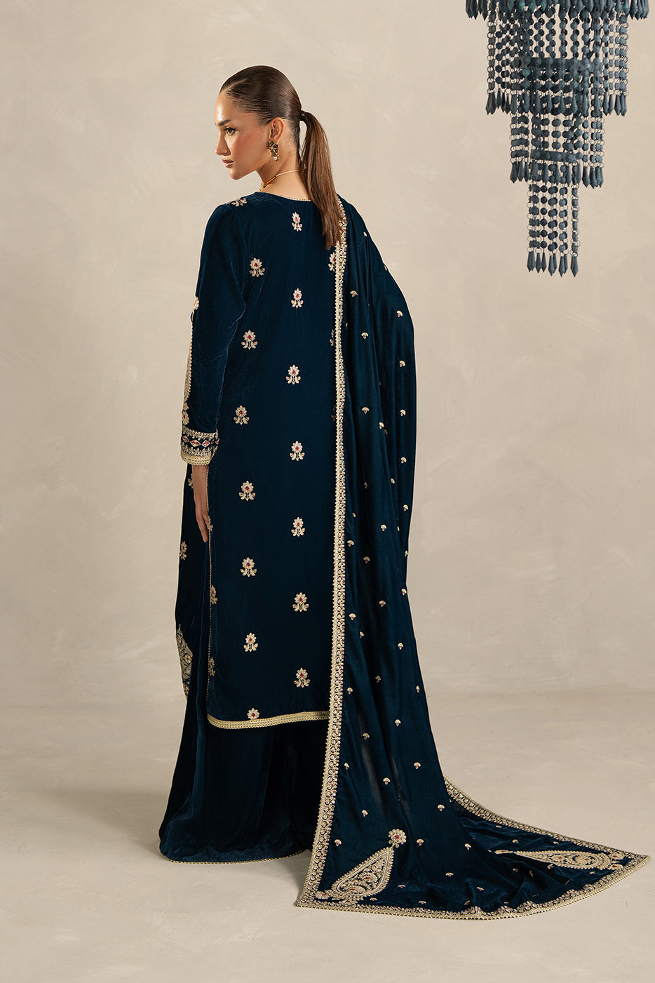 3 PIECE EMBROIDERED VELVET SUIT-AZURE SPELL (UNSTITCHED)BT22501UN006513-TEAL-2000000297378-3PC