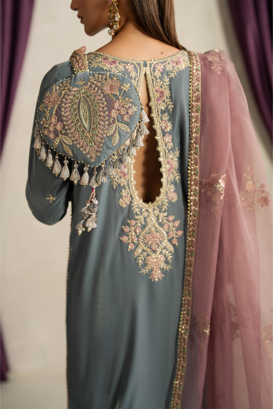 3 PIECE EMBROIDERED VELVET SUIT-MOONLIGHT PEARL (UNSTITCHED)BT22501UN006515-GREY-2000000297380-3PC