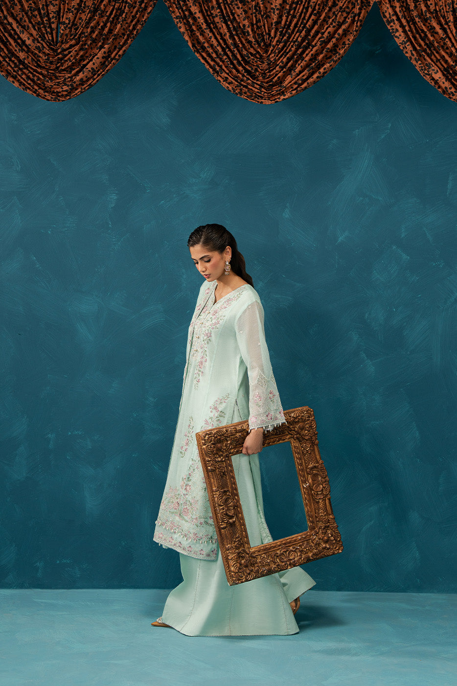 4 PIECE EMBROIDERED COTTON NET SUIT-PISTACHIO GLAZE (UNSTITCHED)BT22501UN006533-SEA GREN-2000000297388-4PC