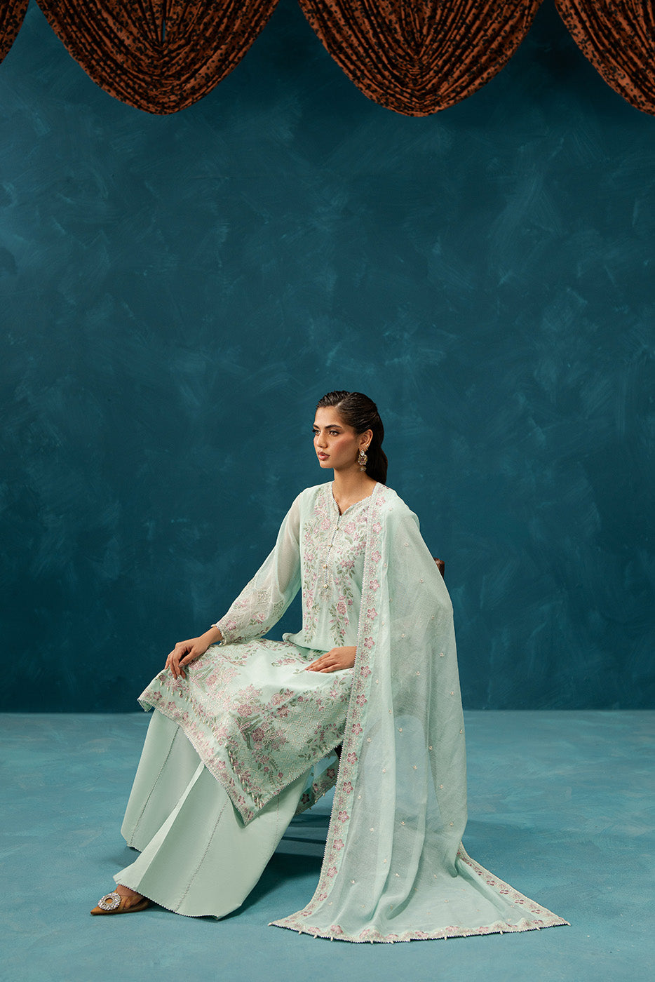 4 PIECE EMBROIDERED COTTON NET SUIT-PISTACHIO GLAZE (UNSTITCHED)BT22501UN006533-SEA GREN-2000000297388-4PC