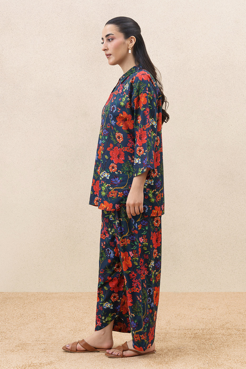 2 PIECE PRINTED CAMBRIC SUIT (PRET)