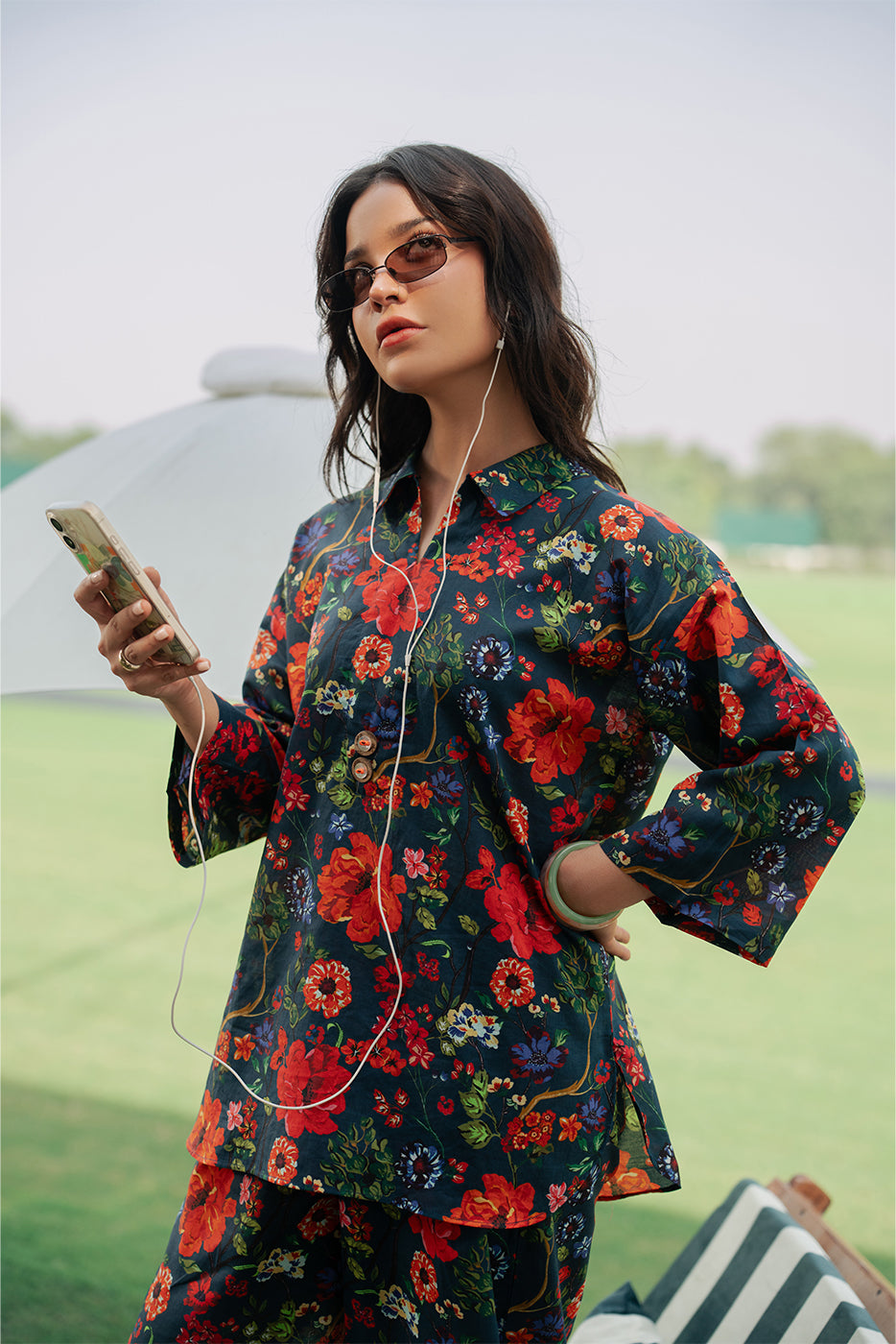 2 PIECE PRINTED CAMBRIC SUIT (PRET)