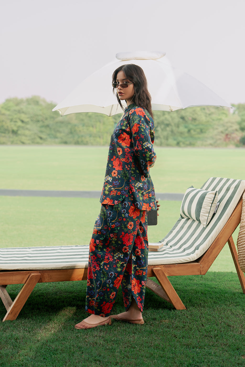 2 PIECE PRINTED CAMBRIC SUIT (PRET)