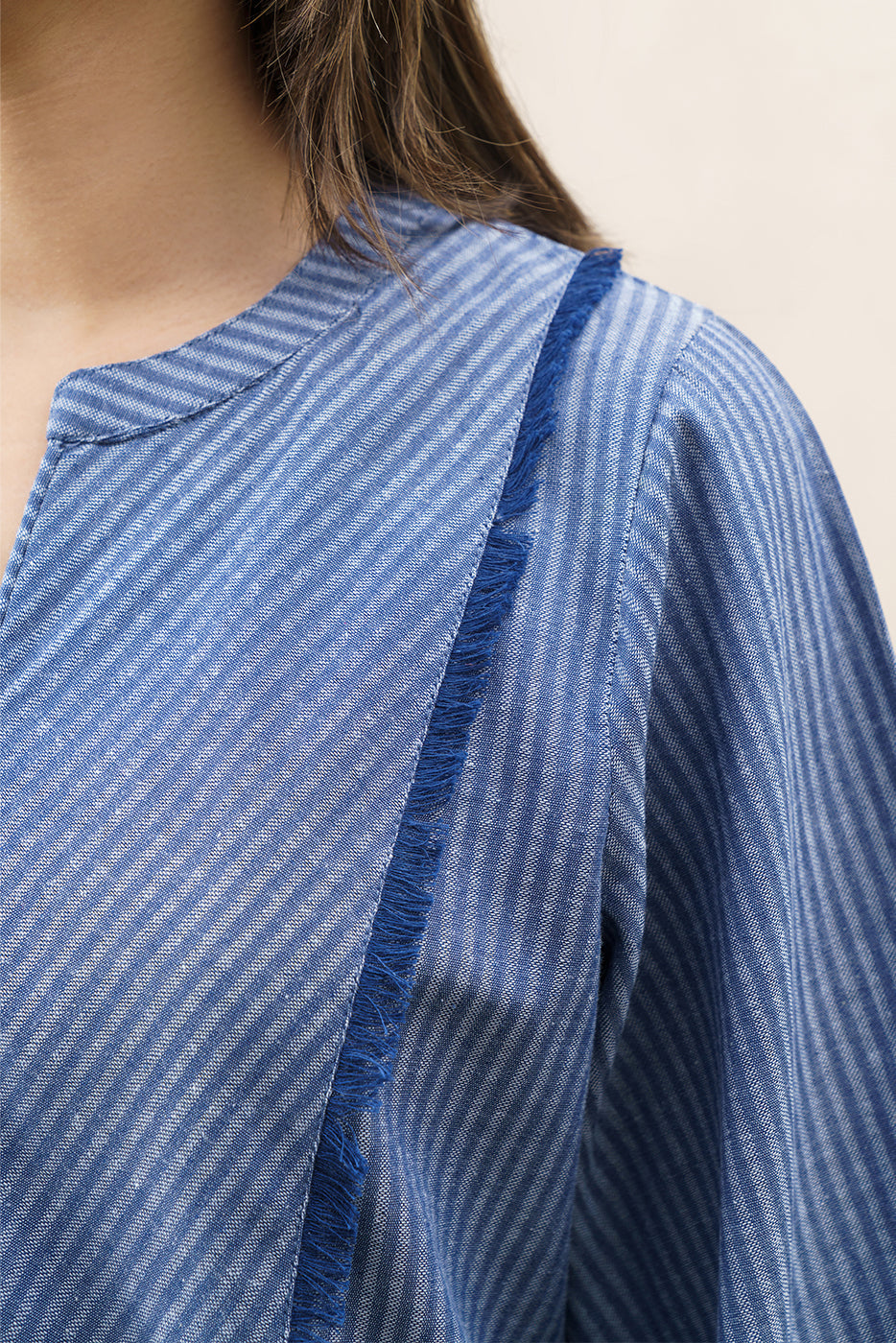 SOLID YARN DYED STRIPE SHIRT (PRET)