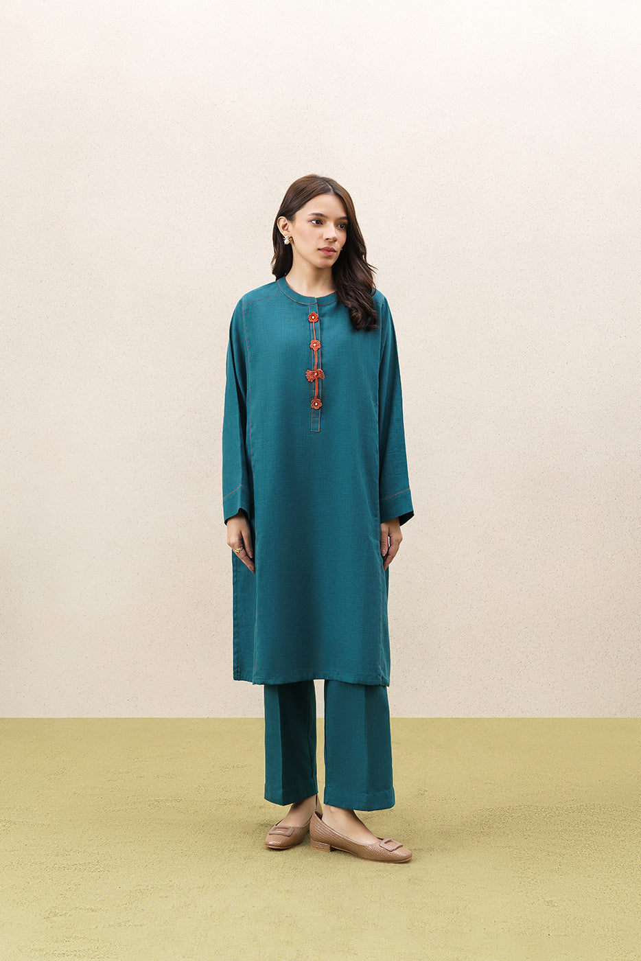 2 PIECE SOLID TWILL SUIT (PRET) - BT2260001PR0010-TEAL-189206-8