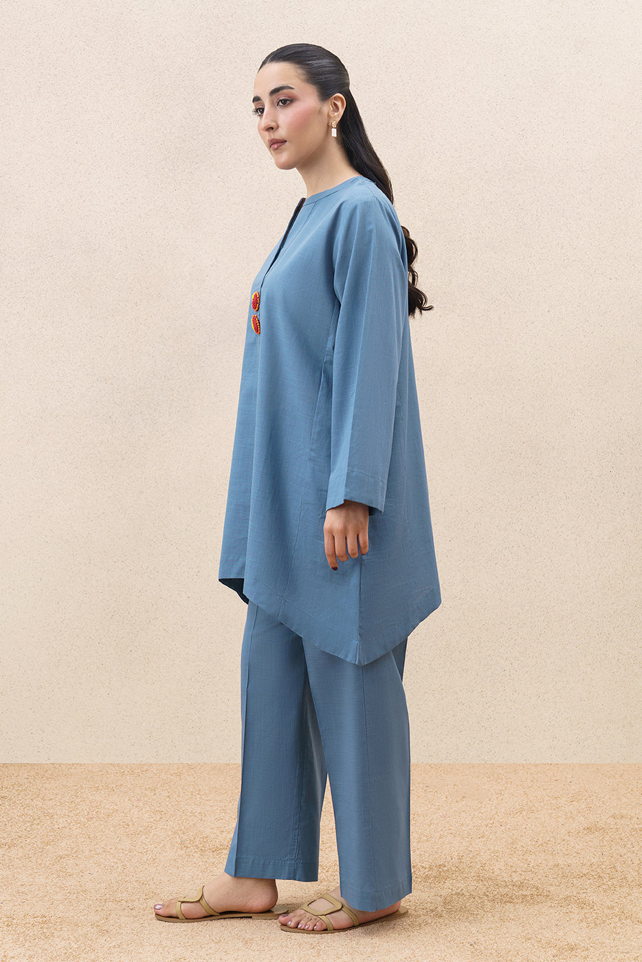 2 PIECE SOLID YARN DYED SUIT (PRET)