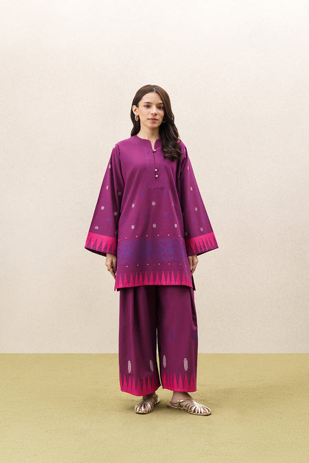 2 PIECE SOLID JACQUARD SUIT (PRET)