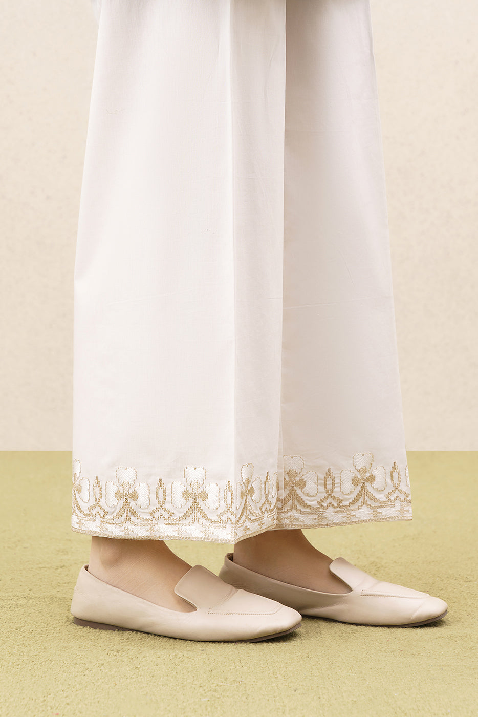EMBROIDERED CULOTTE PANTS - BT2260002PT1520-OFF WHITE-182954-8