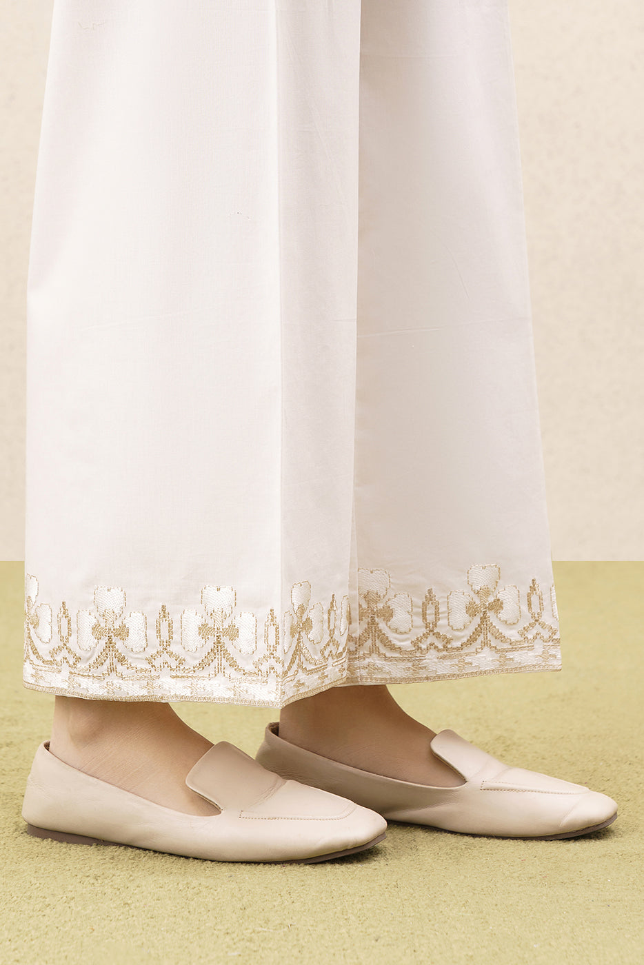 EMBROIDERED CULOTTE PANTS - BT2260002PT1520-OFF WHITE-182954-8