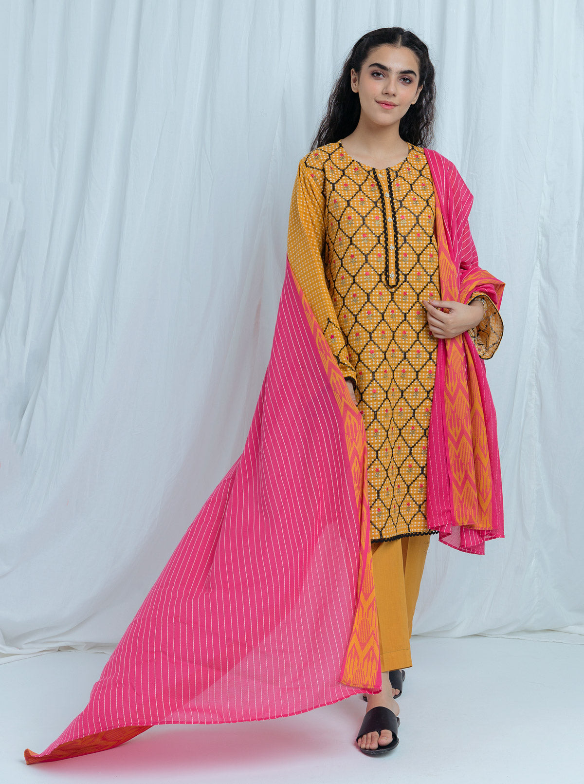 Marigold Blush-Embroidered-2 Pc