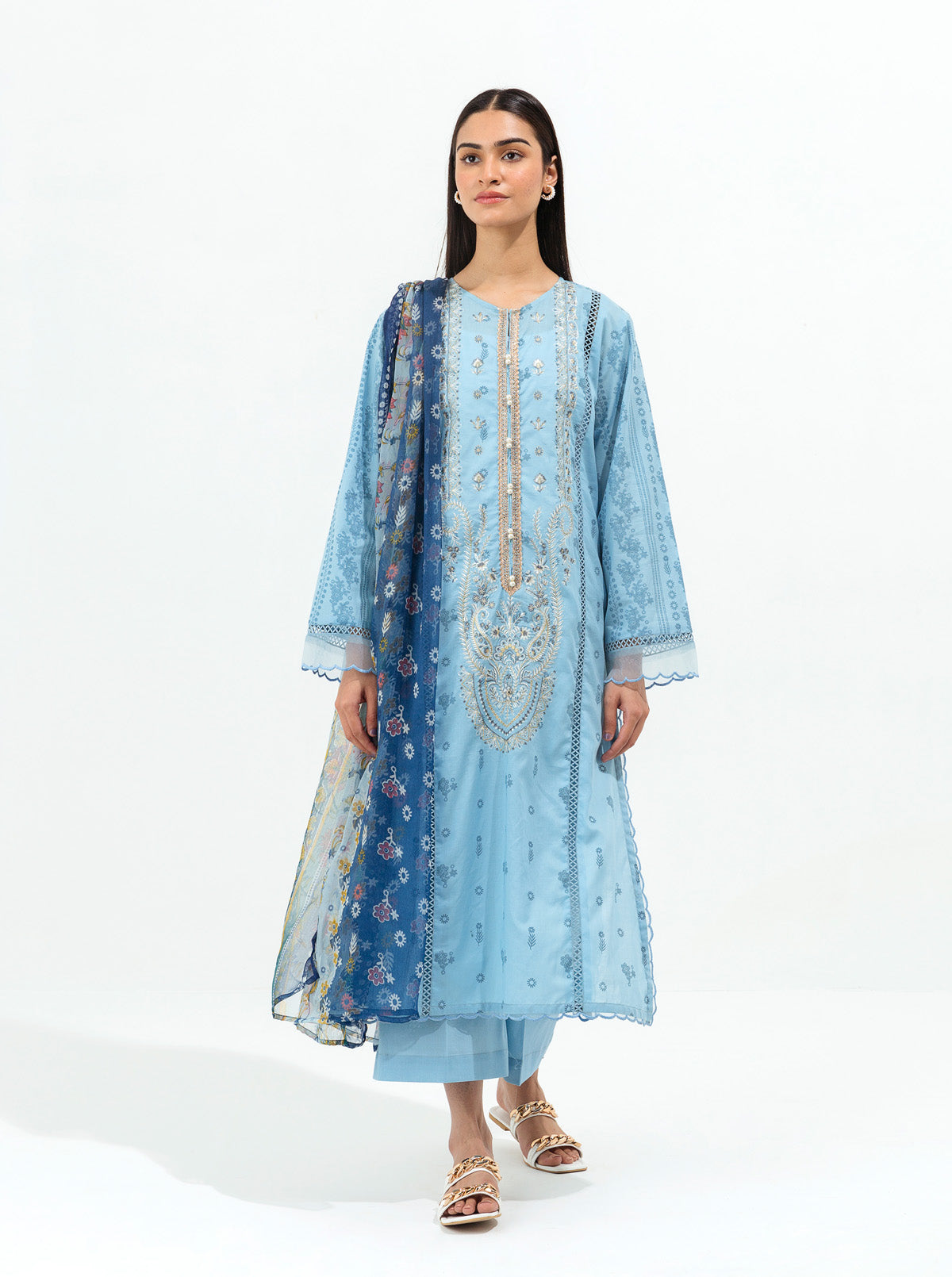 Classic Charm -Embroidered-3P (Unstitched)