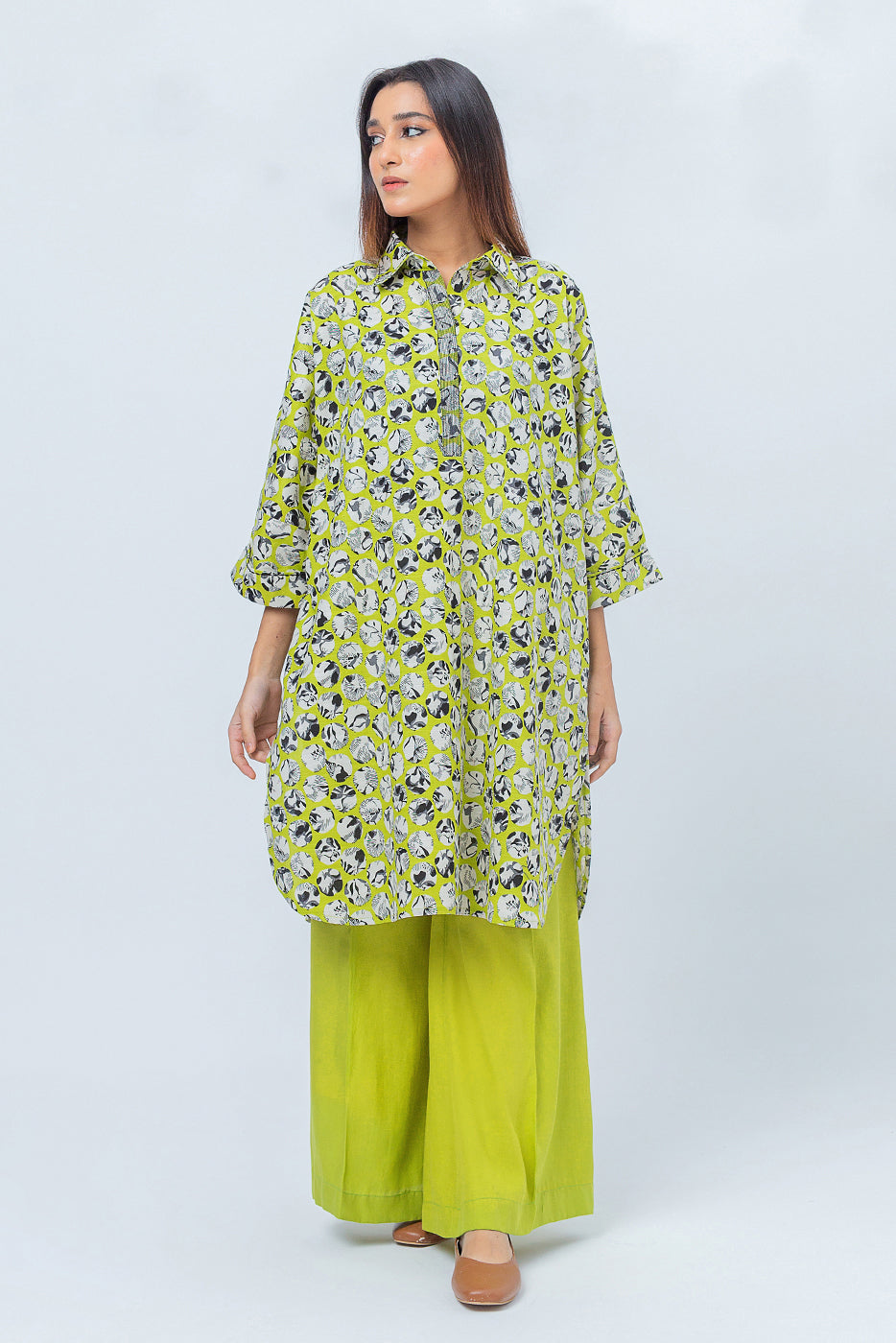 2 PIECE - PRINTED KHADDAR SUIT - AURORA BLISS (UNSTITCHED)