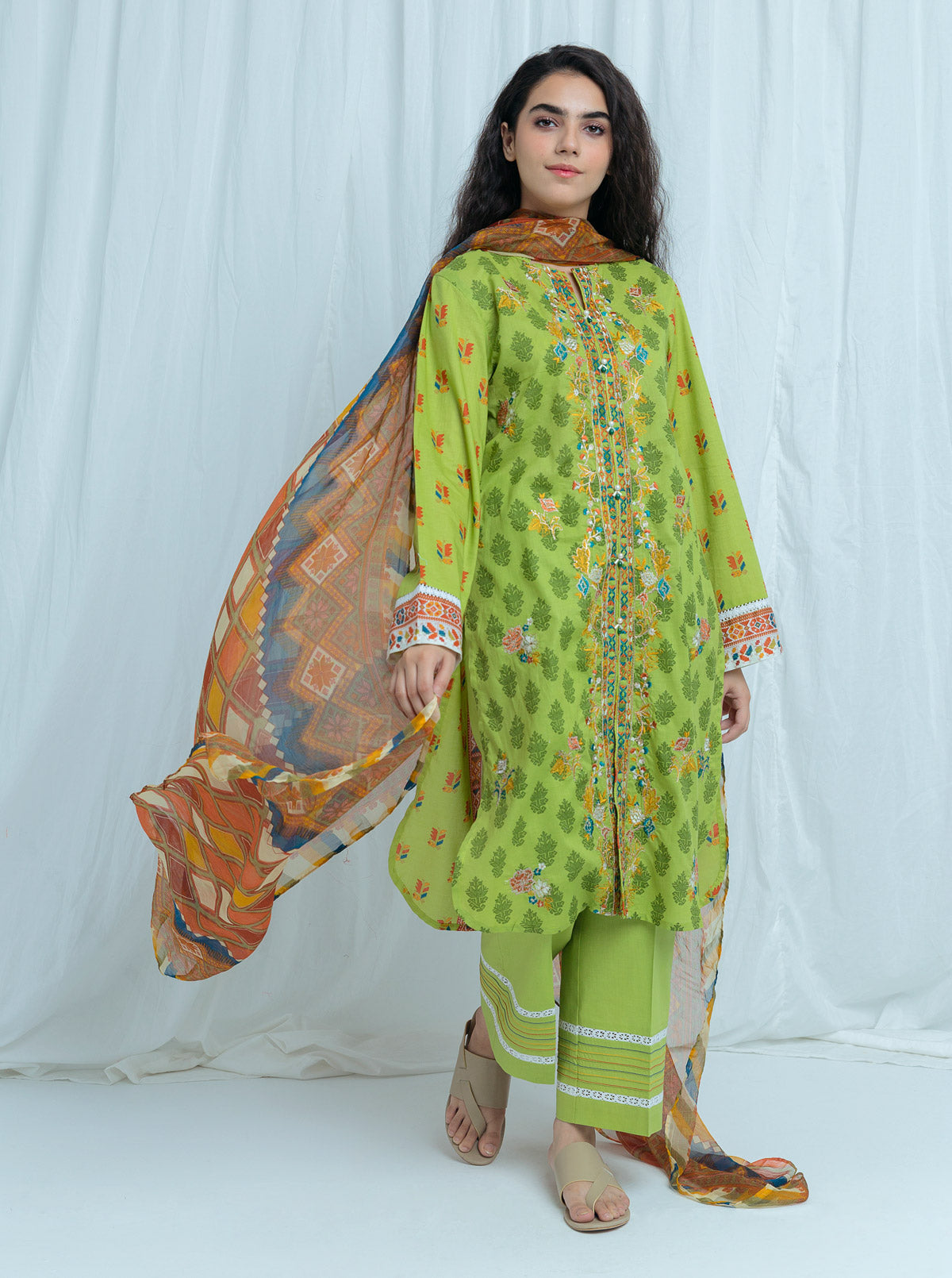 Folk Temptation-Embroidered-2 Pc (Unstitched)