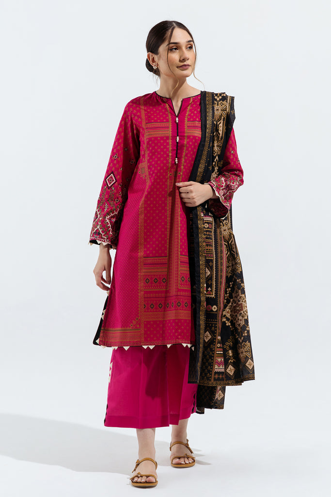Festive Fuchsia-Embroidered-3P
