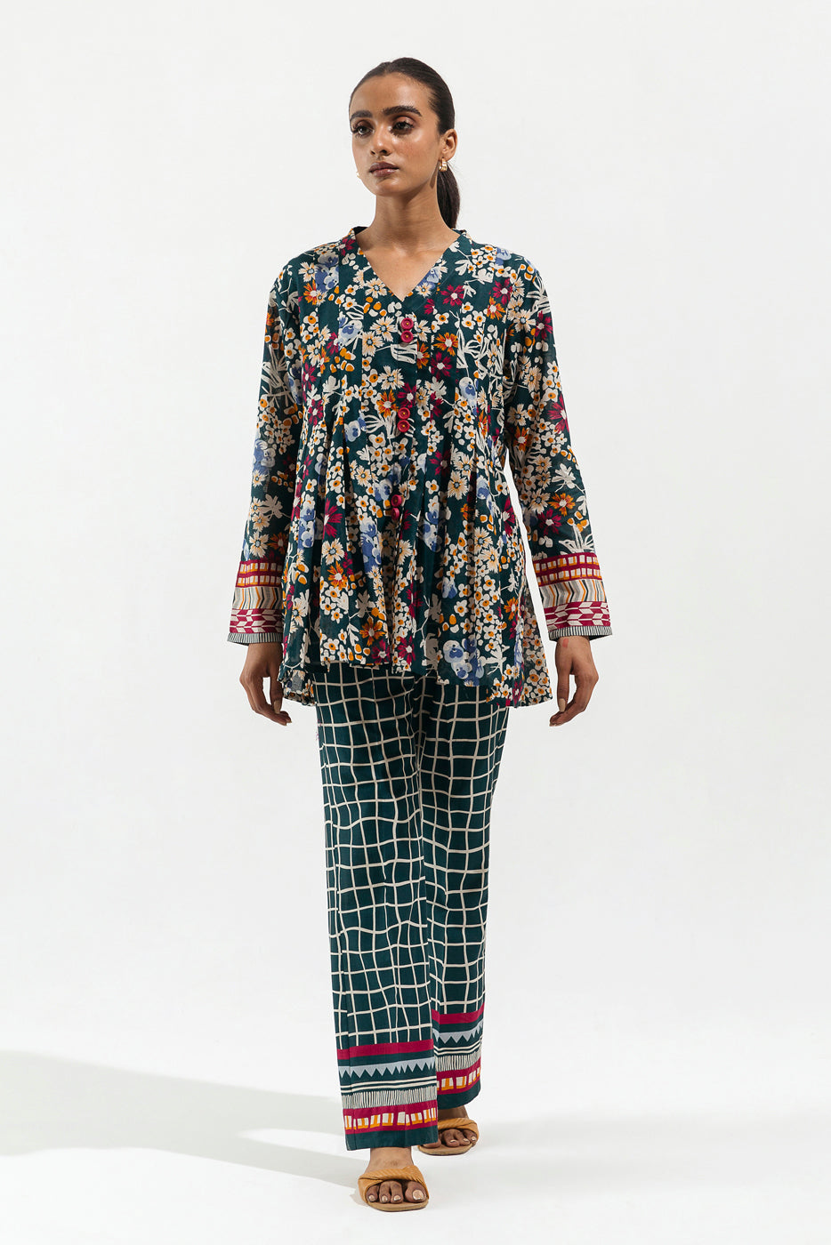2 Piece - Printed Lawn Suit - Gardenia Gleam