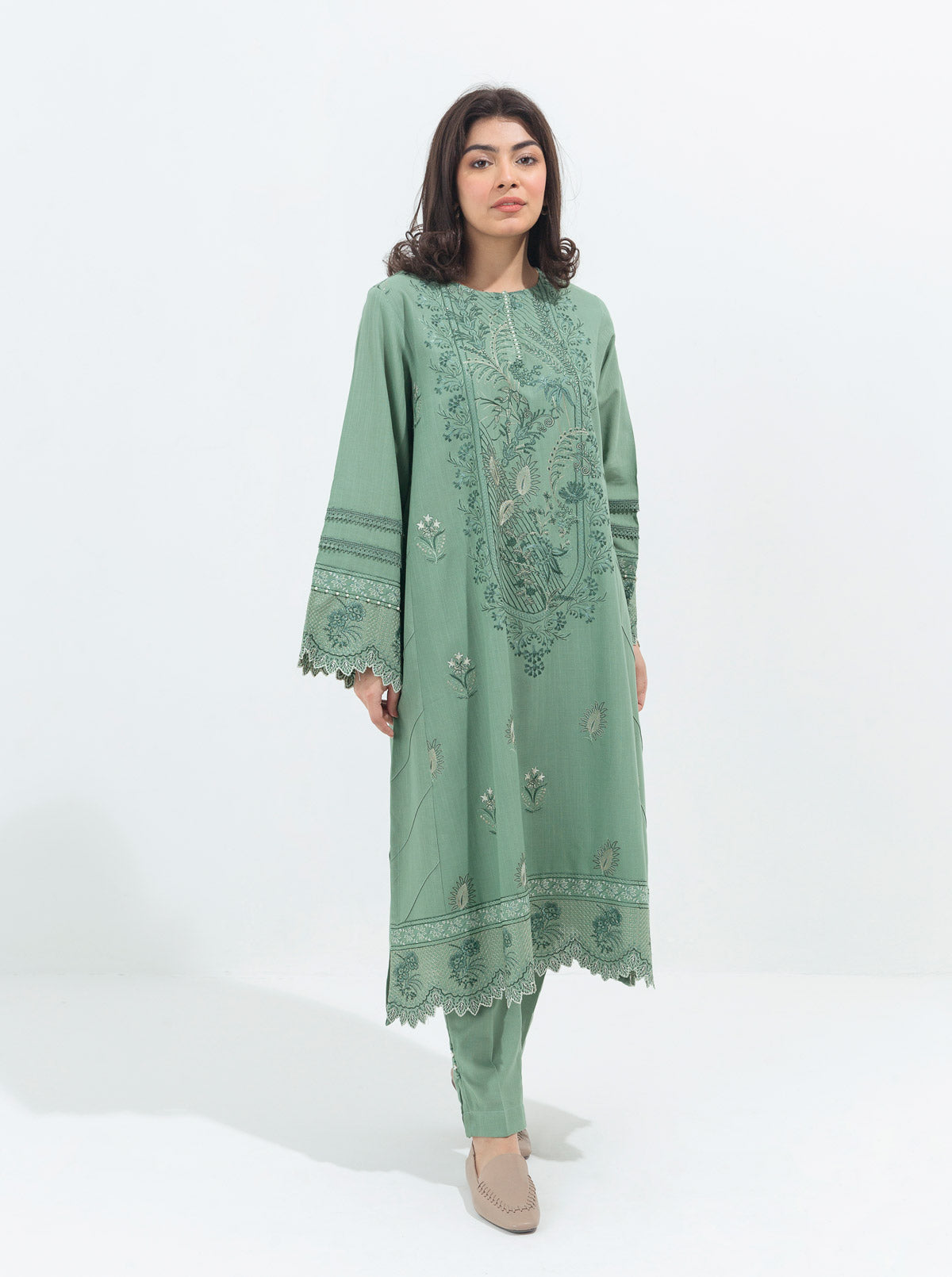 Misty Serenity-Embroidered-2P (Unstitched)