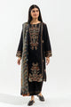 3 Piece - Embroidered Khaddar Suit - Antique Black