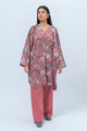 2 Piece - Printed Cotton Satin Suit - Rosette Garden (Unstitched)