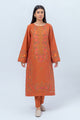 2 Piece - Embroidered Khaddar Suit - Autumn Maple (Unstitched)