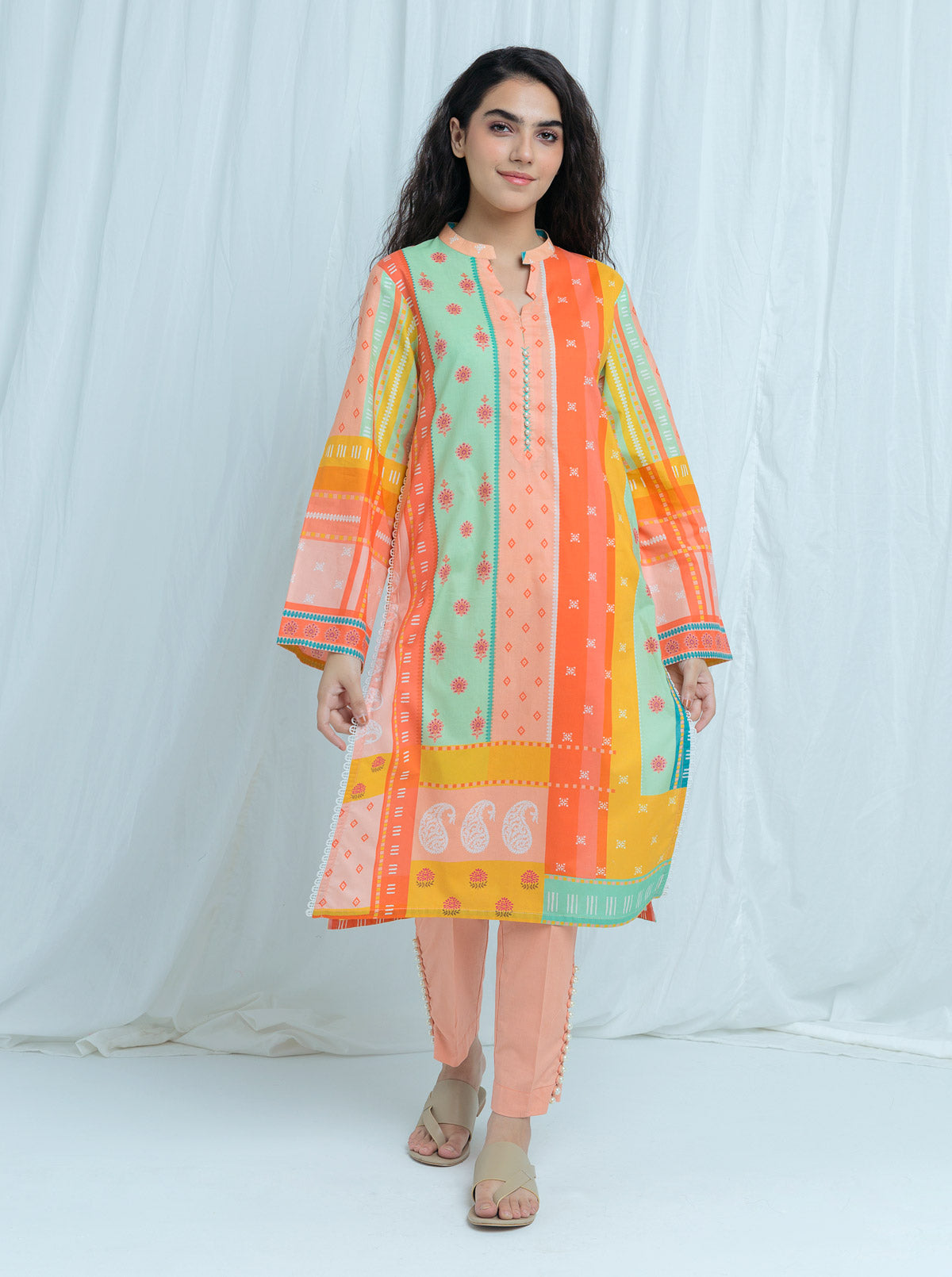 Coral Twist-Printed-1 Pc