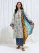 Vintage Indigo-Printed-3P (Unstitched)
