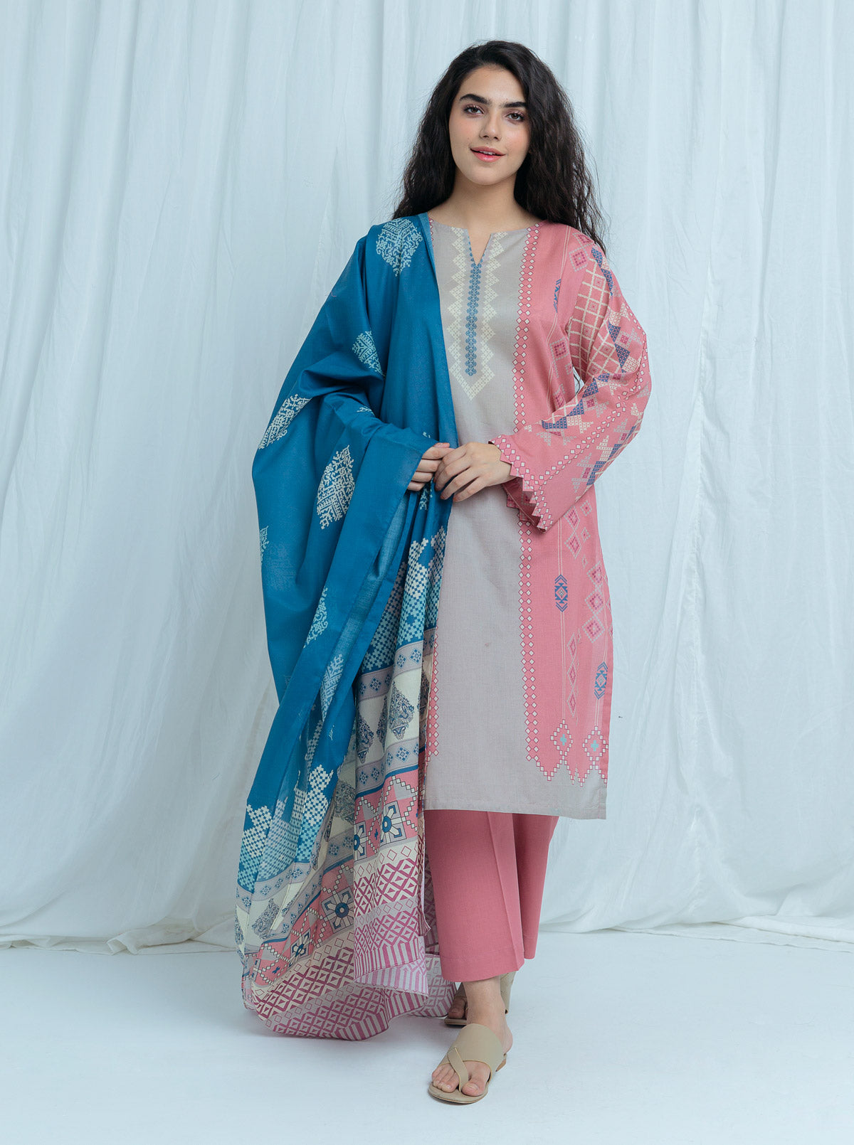 SS25DD-2707  OFF WHITE DUPATTA