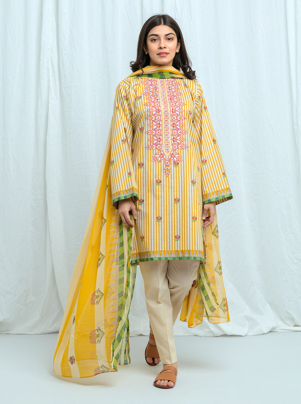 Hazel Yellow-Embroidered-2P