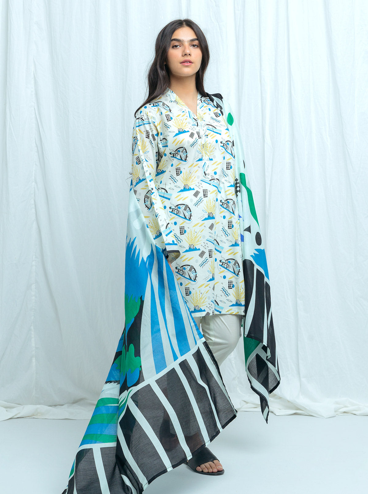 Artistic Aroma-Printed-3P (Unstitched)