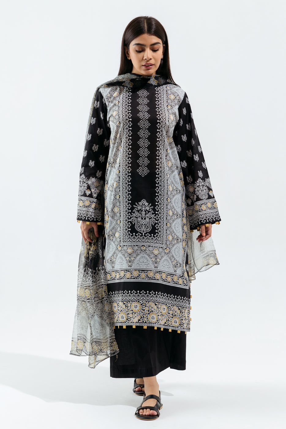 Oriental Cinder-Printed-3P (Unstitched)