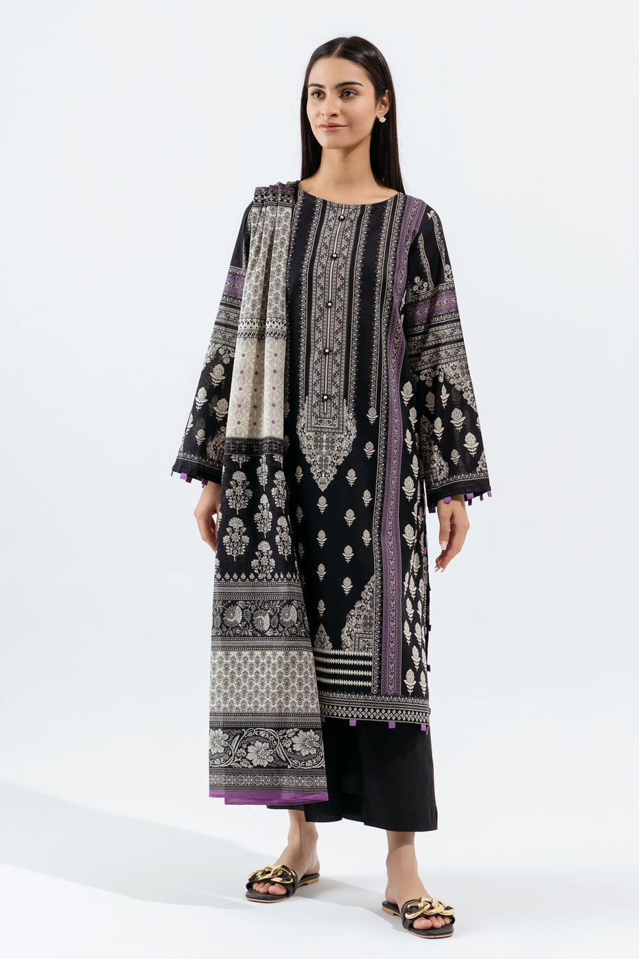 Black Pearl-Printed-2P (Unstitched)
