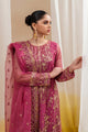 4 Piece Embroidered Organza Net Suit-Fuchsia Fantasy (Unstitched)